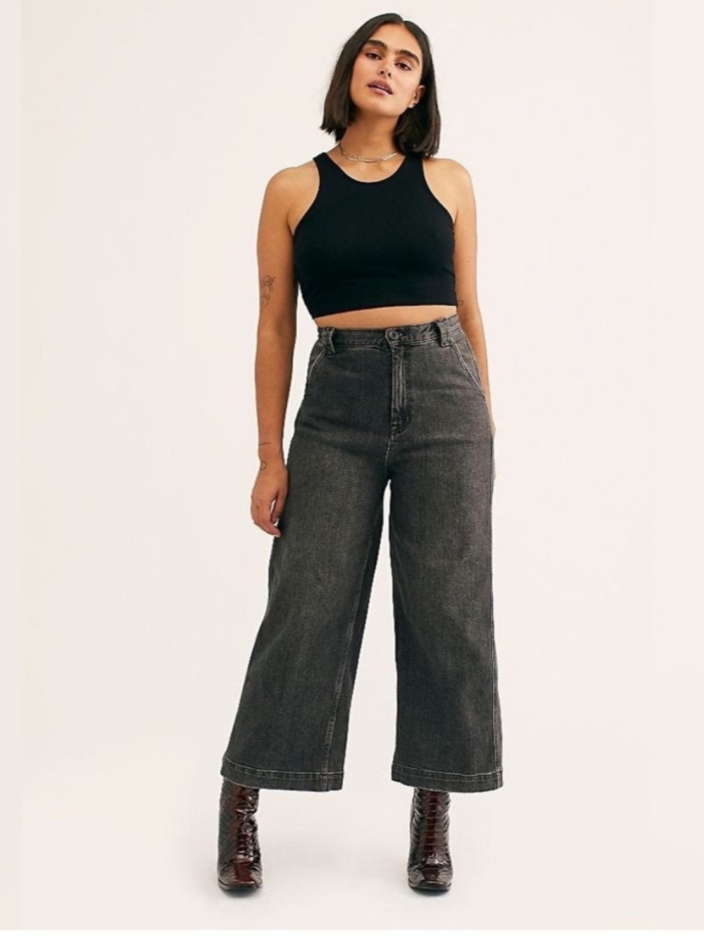 FREE PEOPLE CRVY Berlin Wide Leg Jean